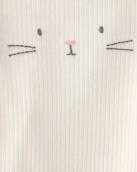 Baby 2-Piece Easter Bunny Rib Tee & Pant Set - Cream