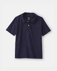 Boys 2-Pack Uniform Active Polo Shirts - Navy