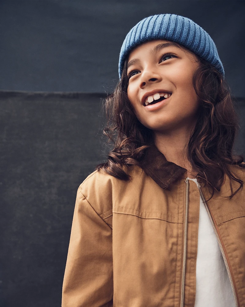 Boys Vintage Made Utility Barn Jacket - Khaki