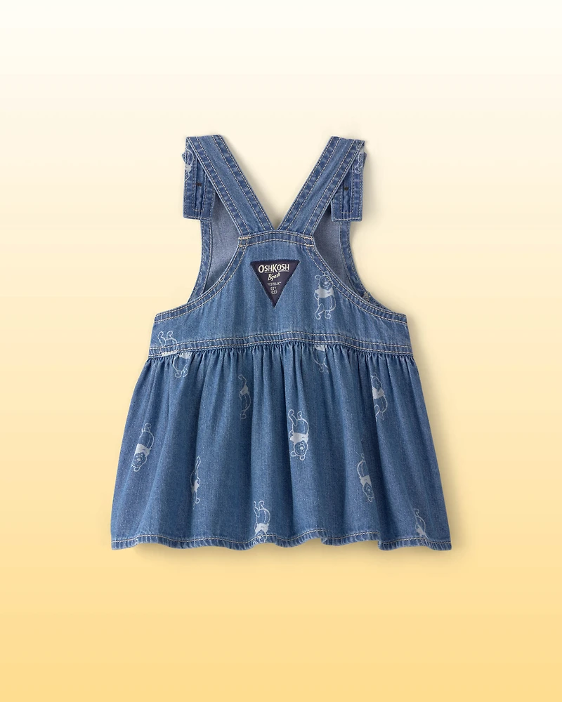Baby Girl Disney© Winnie the Pooh Denim Wrap Skirtall - Medium Wash