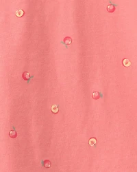 Toddler Girl Peaches Relaxed Top - Orange