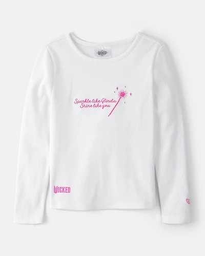 Girls Wicked Glinda Rib Top - White