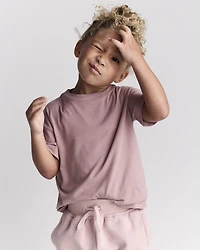 Toddler Short-Sleeve Relaxed Tee - Mauve