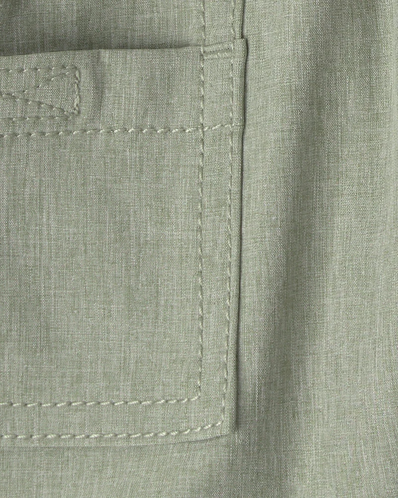 Baby Boy Woven Pocket Shorts - Green