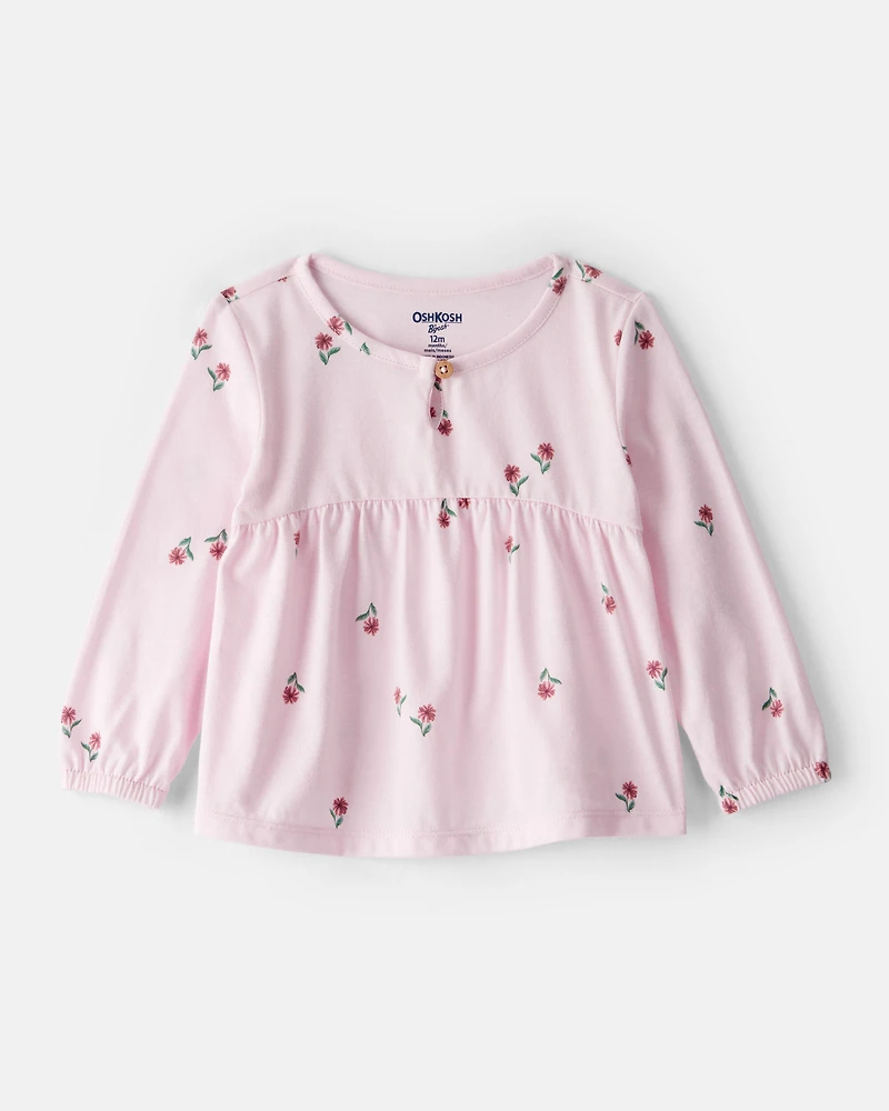 Baby Girl Floral Top - Pink