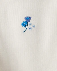 Baby Girl 3-Piece Floral Sherpa Long-Sleeve Bodysuit & Pant Set - Blue