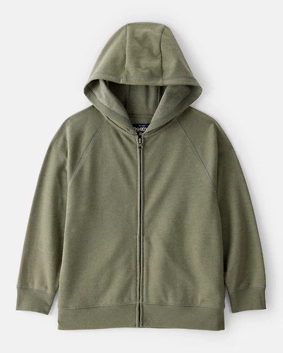 Boys DayDream Fleece Zip-Up Hoodie - Green