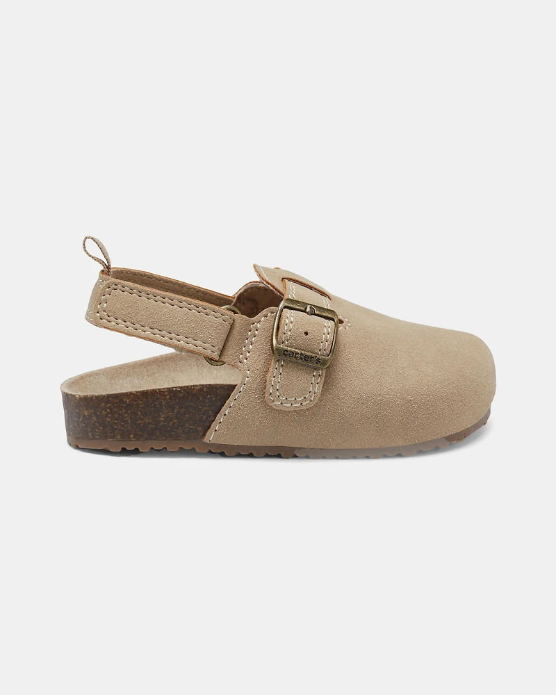 Toddler Casual Slip-On Clogs - Tan