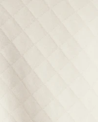 Toddler Girl Quilted Quarter-Zip & Floral Legging Set - Cream