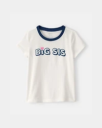 Toddler Girl 'Big Sis' Graphic Tee - Ivory