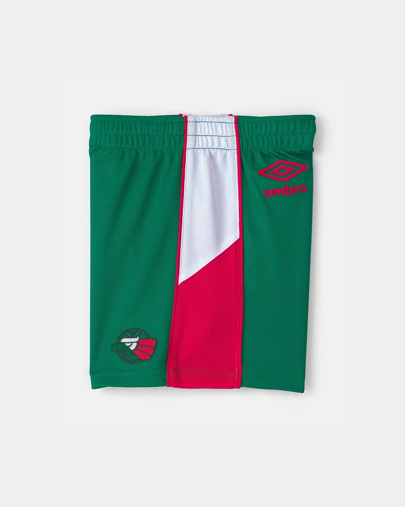 Toddler Umbro Mexico Mesh Soccer Shorts - Green/White/Red