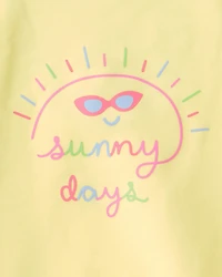 Toddler Girl 1-Piece 'Sunny Days' Swimsuit - Yellow