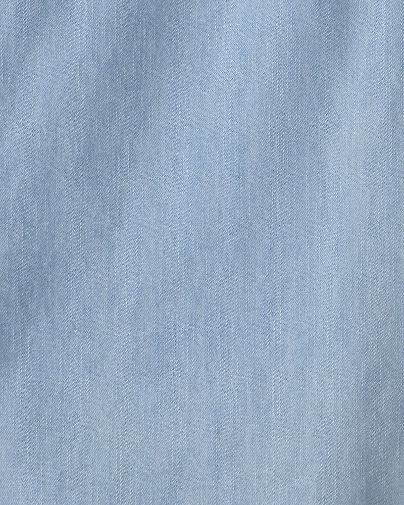 Boys Organic Cotton Chambray Button-Down Top