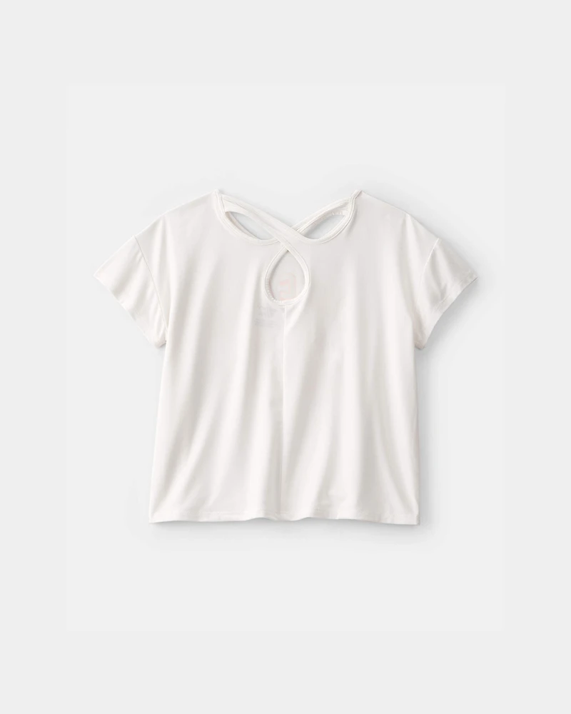 Girls 'Welcome to My World' Active Top - White