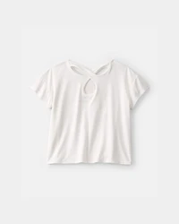 Girls 'Welcome to My World' Active Top - White