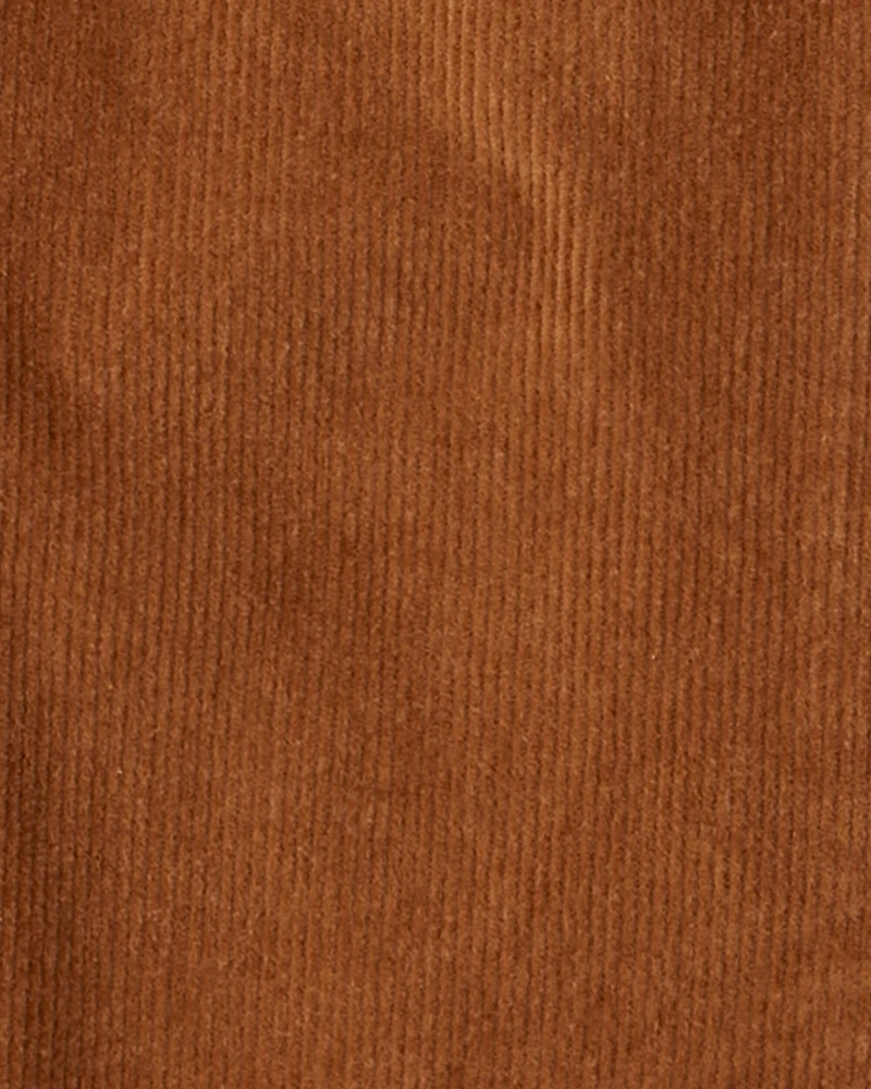 Girls Western Corduroy Flare Pants - Brown