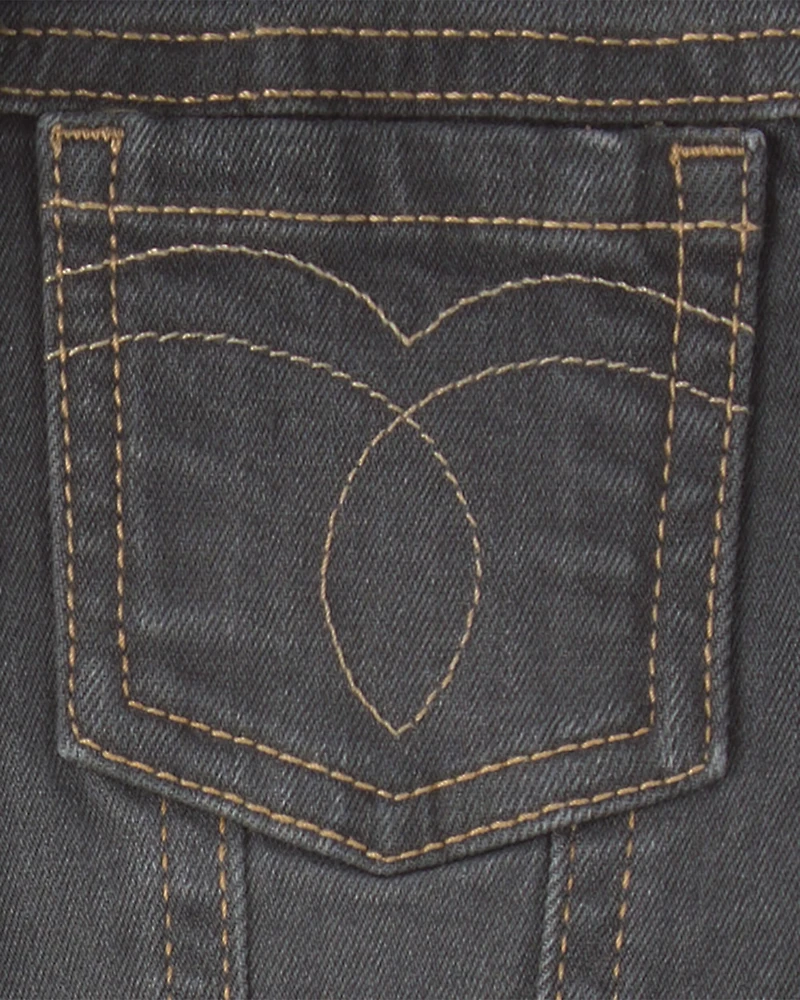 Toddler Girl Denim Jacket - Charcoal Wash
