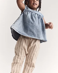 Toddler Striped Playground Pant - Beige/Olive