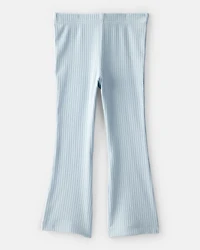 Toddler Girl Pull-On Flare Stretch Rib Leggings - Blue