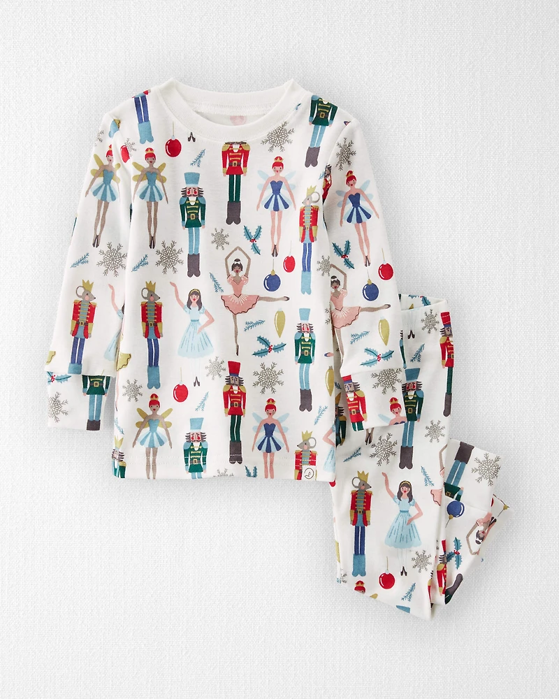 Baby Organic Cotton Pajamas Set in Holiday Nutcracker
