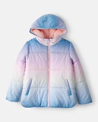 Girls Ombre Hooded Puffer Jacket