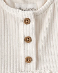 Baby Girl Recycled Ribbed Velour Dress