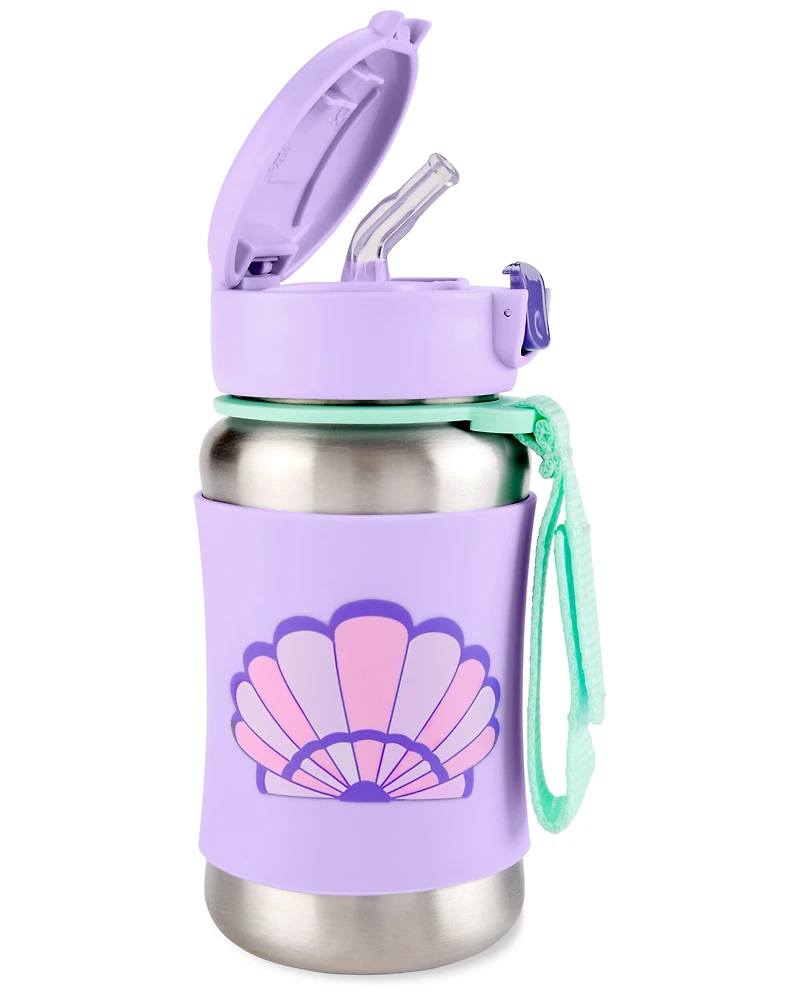 Spark Style Stainless Steel Straw Bottle - Seashell