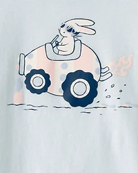 Toddler Easter Bunny Graphic Tee - Blue