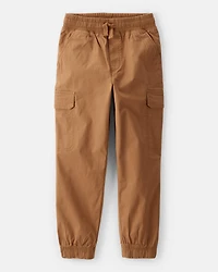 Boys Cotton Fashion Cargo Pants - Brown