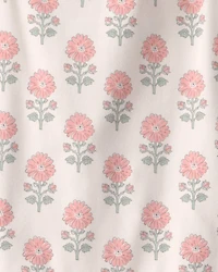 Girls Organic Cotton Tiered Dress in Rosebud Petal Print
