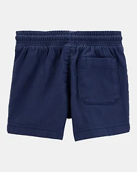 Toddler Pull-On Twill Shorts - Navy