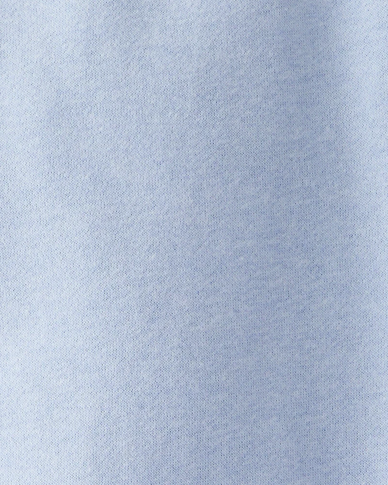 Girls 2-Piece Oversized "Currently Offline" Sweatshirt & Drawstring Pants Set - Blue