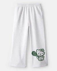 Girls 2-Piece Hello Kitty® Pullover Sweatshirt & Sweatpants Set - Grey