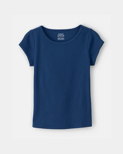 Girls Rib Top - Blue