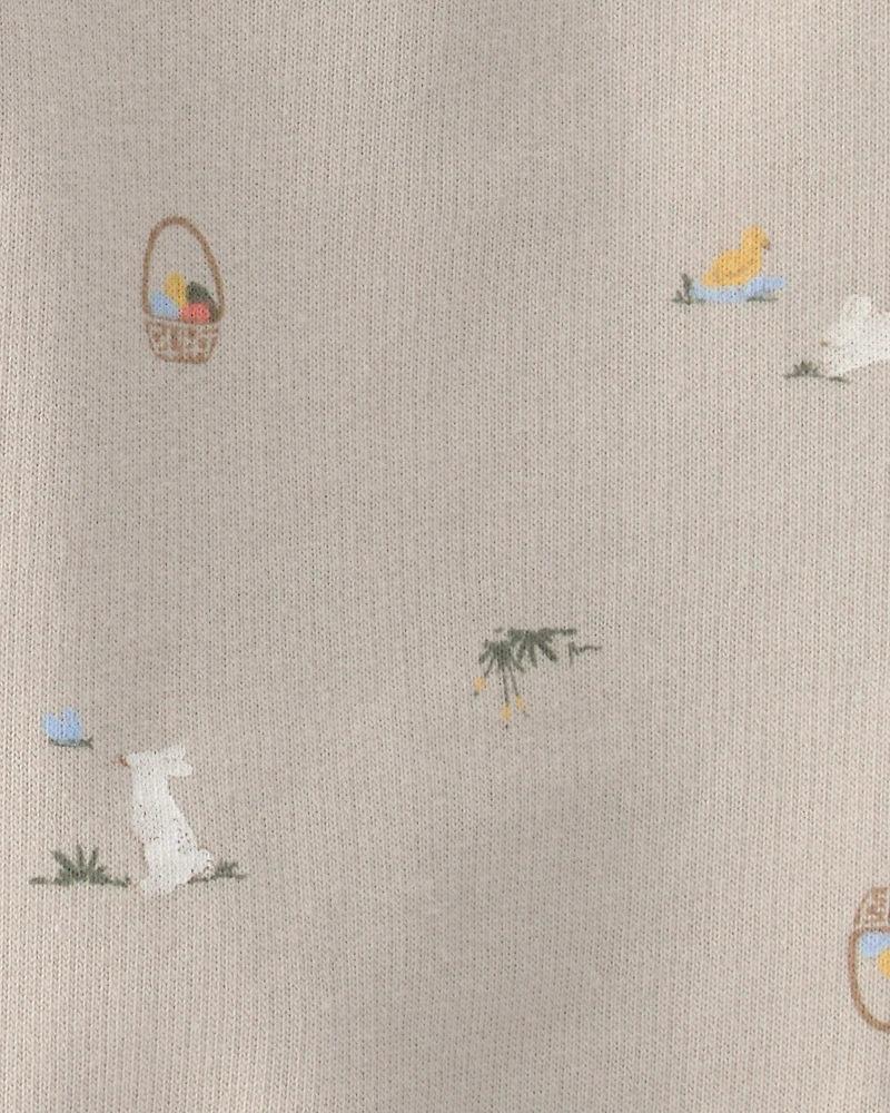 Baby 2-Piece Easter Bunny French Terry Tee & Pant Set - Cream