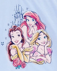 Kid Disney© Princess  Loose-Fit 2-Piece Pajamas - Blue