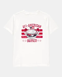 Kid All American Burger Short-Sleeve Graphic Tee - White
