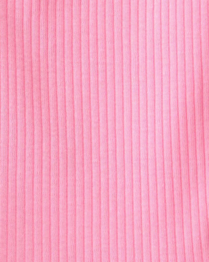 Baby Girl 3-Piece Cherry Chambray Sleeveless Top, Bodysuit & Short Set - Pink/Blue