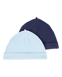 Baby Boy 2-Pack PurelySoft Caps - Blue