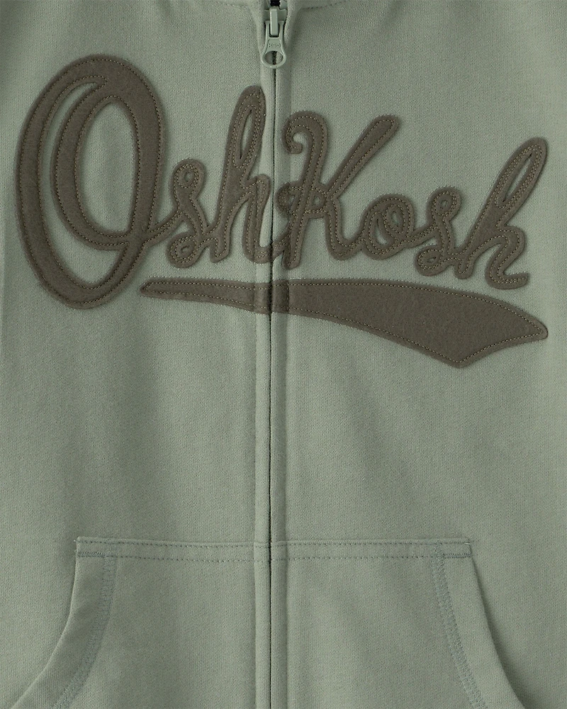Kids OshKosh Logo Zip-Up Hoodie