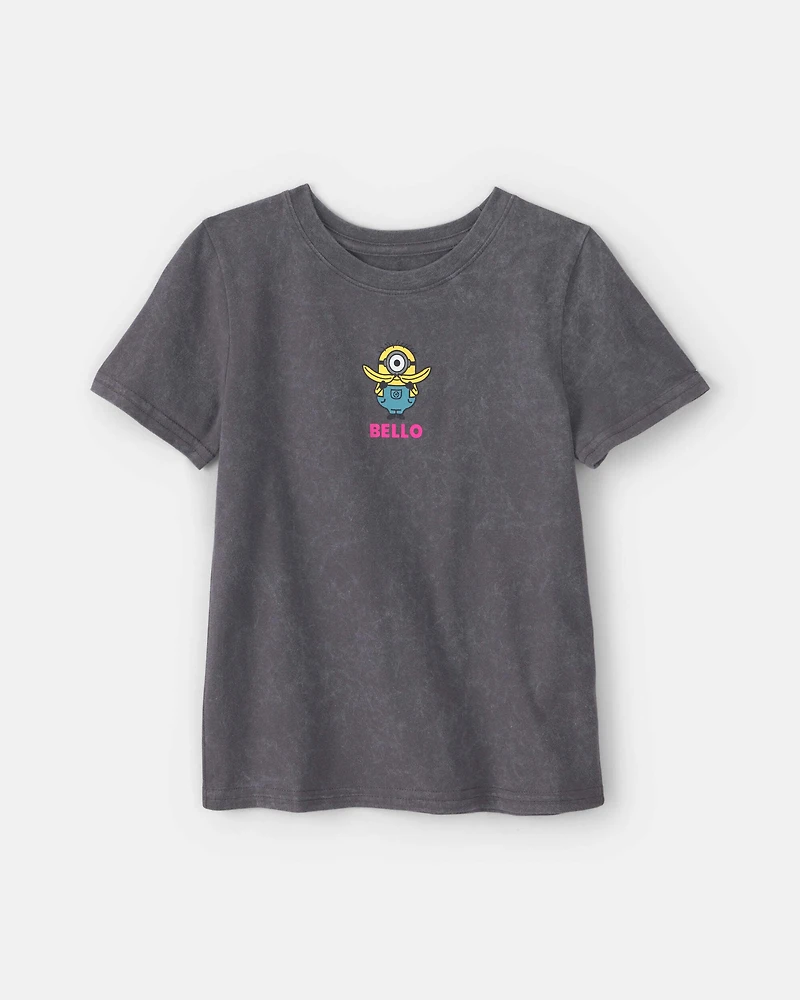 Girls Despicable Me Minions Graphic Tee - Grey