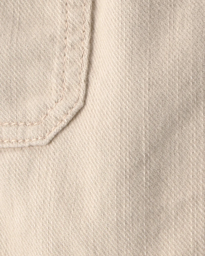 Baby Boy Twill Drawstring Shorts