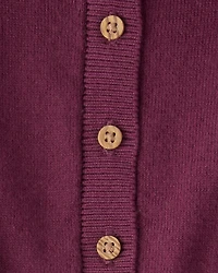 Baby Girl 2-Piece Ruffle Sweaterknit Outfit Set - Maroon