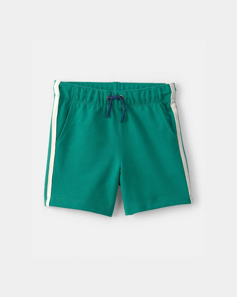 Toddler Boy 2-Piece 'Club Captain' Graphic Tee & French Terry Shorts Set - Grey/Green