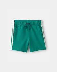 Toddler Boy 2-Piece 'Club Captain' Graphic Tee & French Terry Shorts Set - Grey/Green