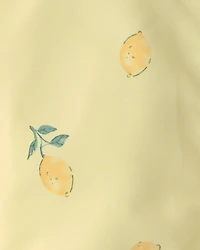 Toddler Girl Lemon Raincoat - Yellow