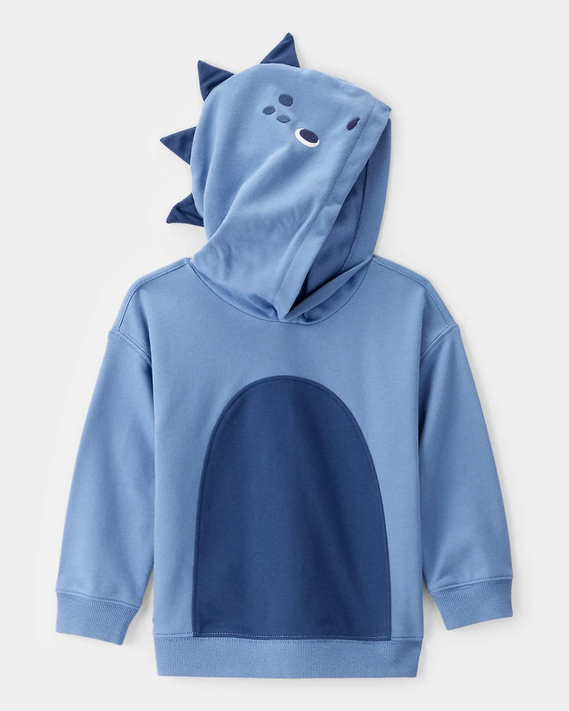 Toddler Boy Dinosaur Costume Hoodie - Blue