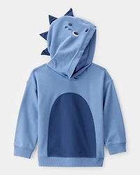 Toddler Boy Dinosaur Costume Hoodie - Blue