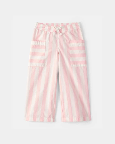 Toddler Girl Striped Pants - Pink/Ivory