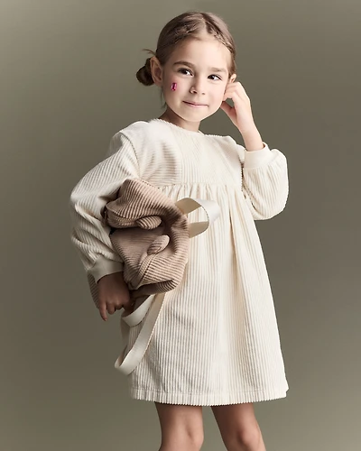 Toddler Girl Long-Sleeve Corduroy Dress